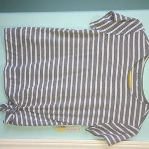 Brand new! Grey and white striped tee